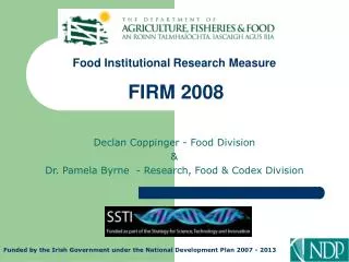 Food Institutional Research Measure FIRM 2008