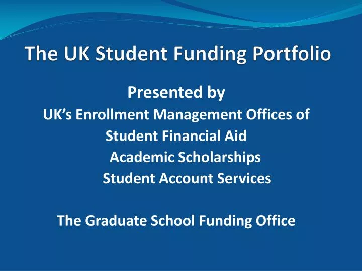 the uk student funding portfolio