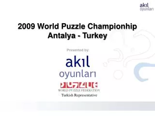 2009 World Puzzle Championhip Antalya - Turkey