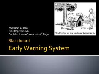 Blackboard Early Warning System