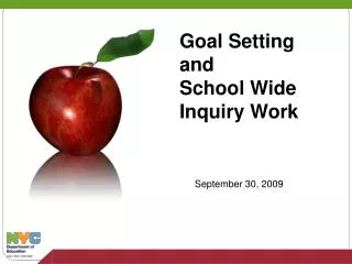 Goal Setting and School Wide Inquiry Work