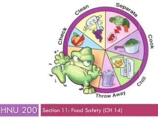Section 11: Food Safety (CH 14)