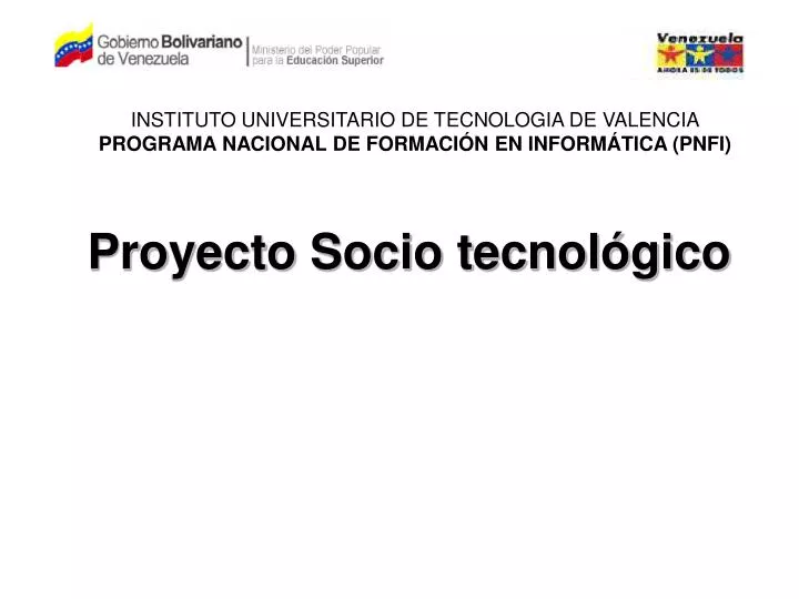 proyecto socio tecnol gico