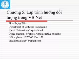ch ng 5 l p tr nh h ng i t ng trong vb net