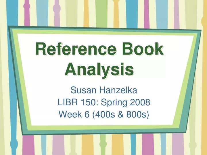 reference book analysis