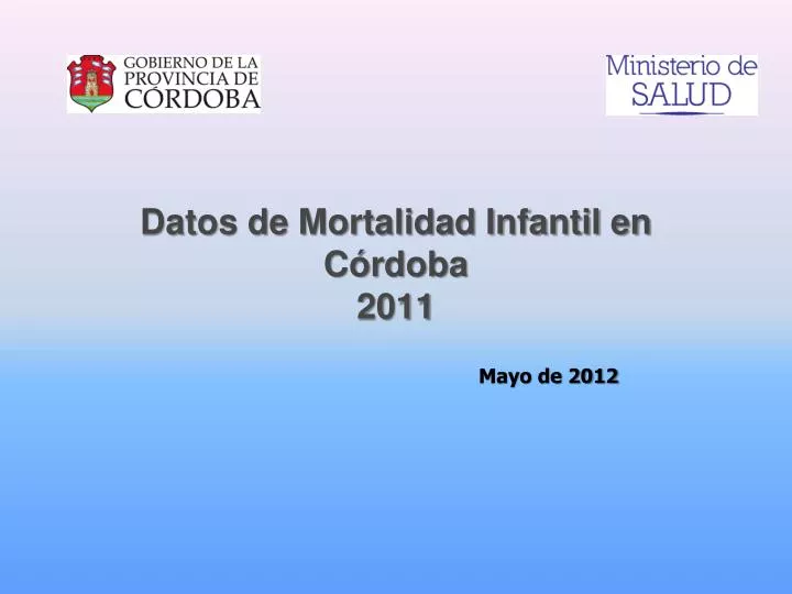 datos de mortalidad infantil en c rdoba 2011