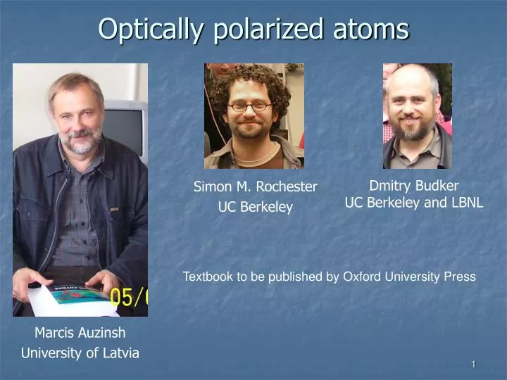 optically polarized atoms