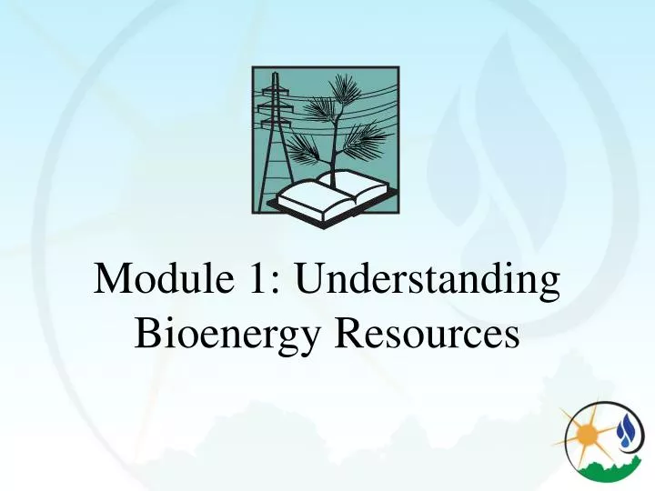 module 1 understanding bioenergy resources