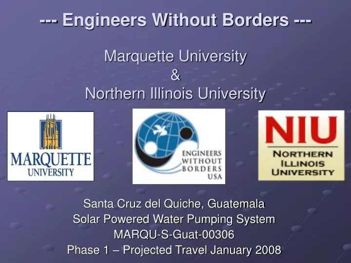 engineers without borders marquette university northern illinois university