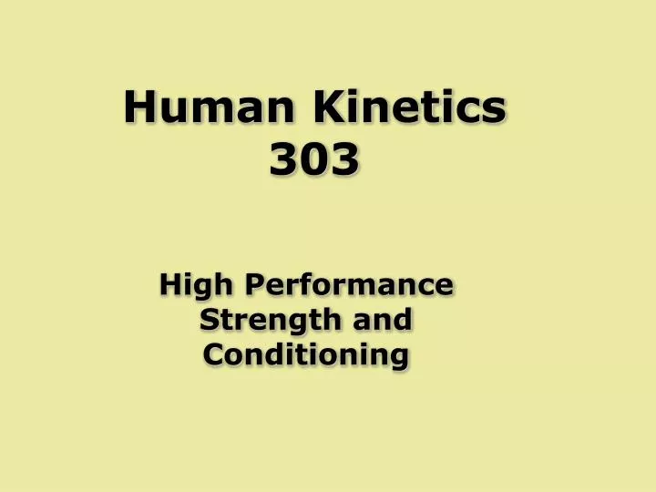 human kinetics 303