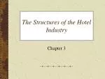 The Structures of the Hotel Industry