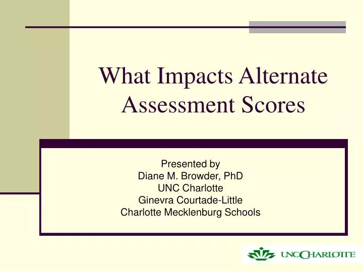 what impacts alternate assessment scores