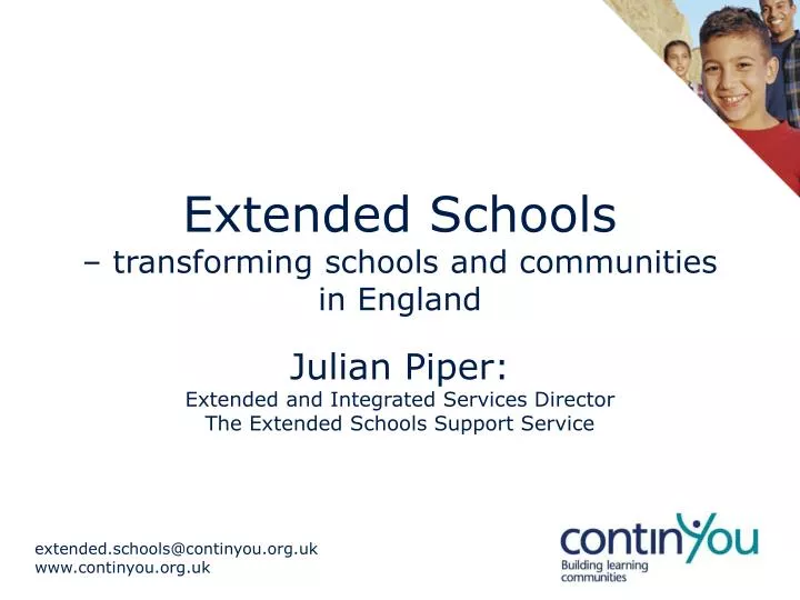 extended schools transforming schools and communities in england
