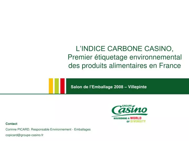 l indice carbone casino premier tiquetage environnemental des produits alimentaires en france