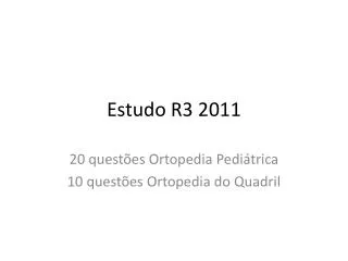 estudo r3 2011