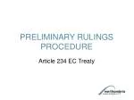 PRELIMINARY RULINGS PROCEDURE - slide 1