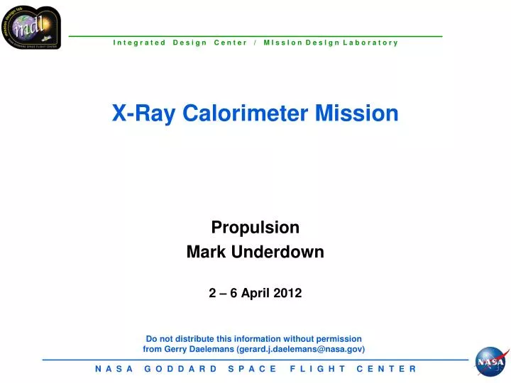 x ray calorimeter mission