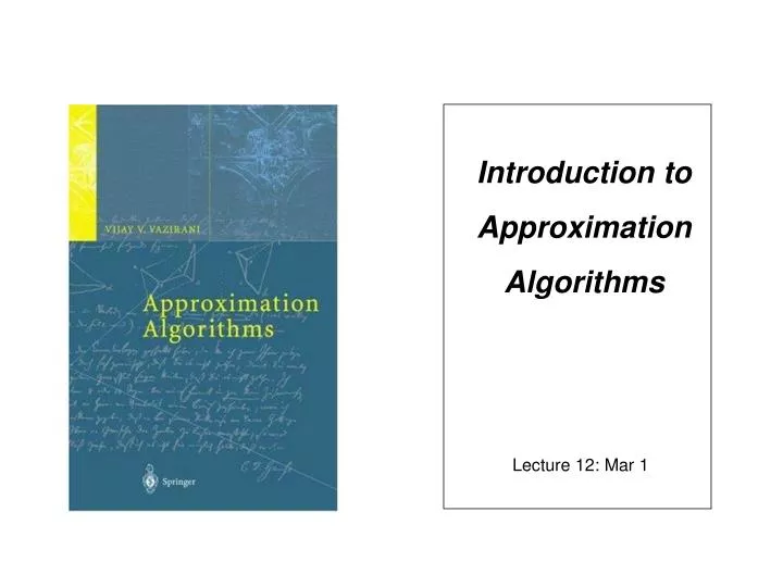 introduction to approximation algorithms