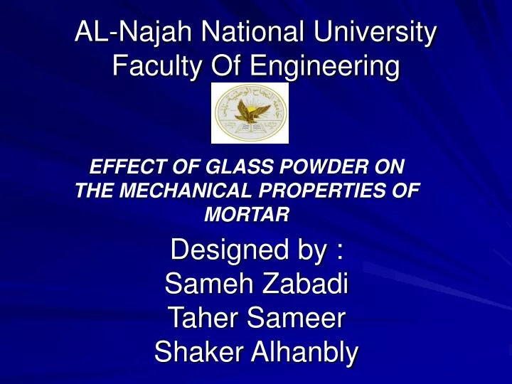 al najah national university faculty of engineering