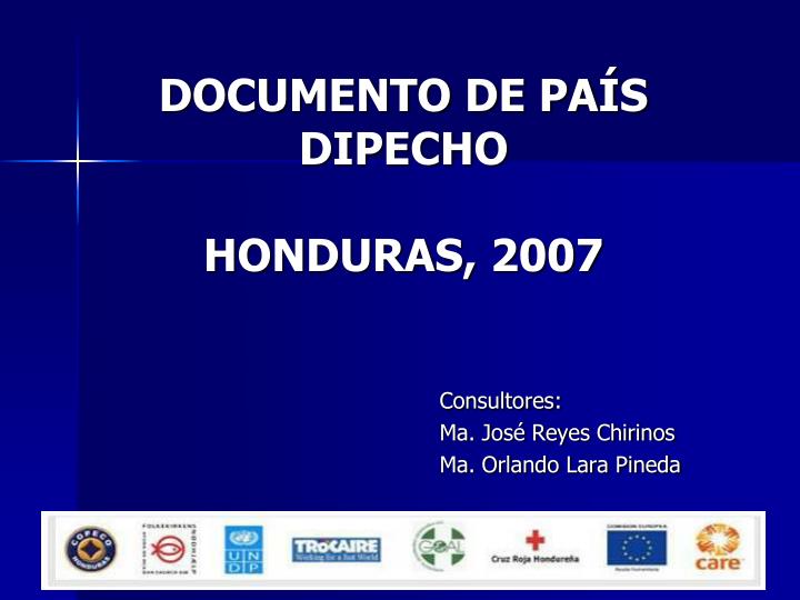 documento de pa s dipecho honduras 2007