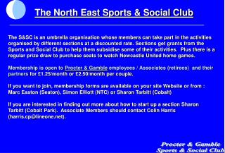 Procter &amp; Gamble Sports &amp; Social Club