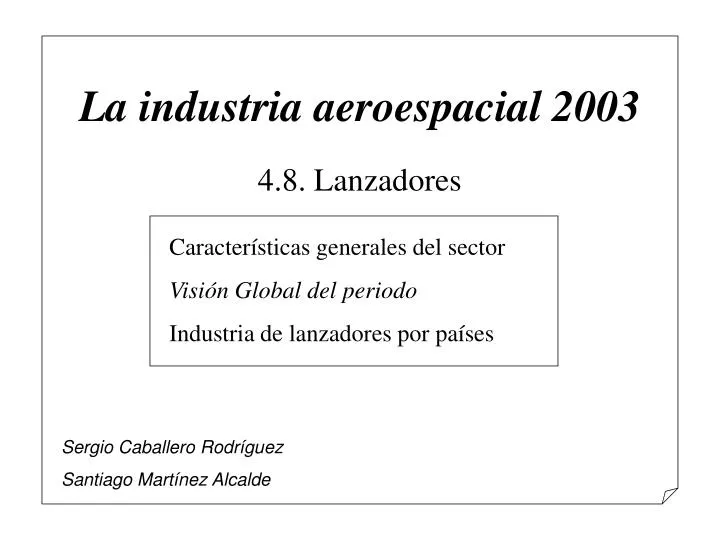 la industria aeroespacial 2003