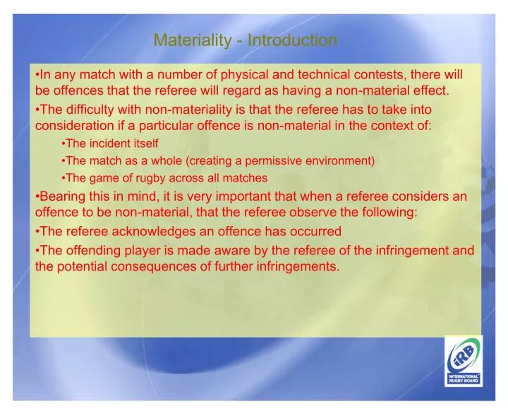 materiality introduction