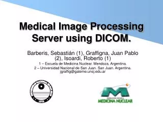 Medical Image Processing Server using DICOM.