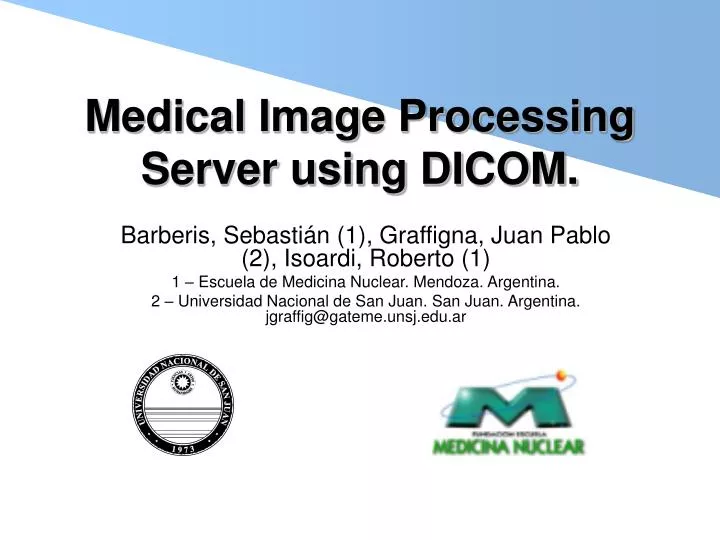 medical image processing server using dicom