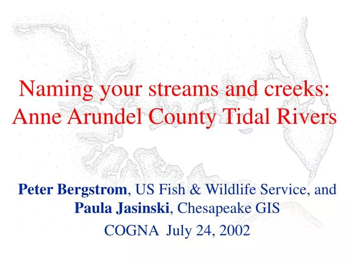 naming your streams and creeks anne arundel county tidal rivers