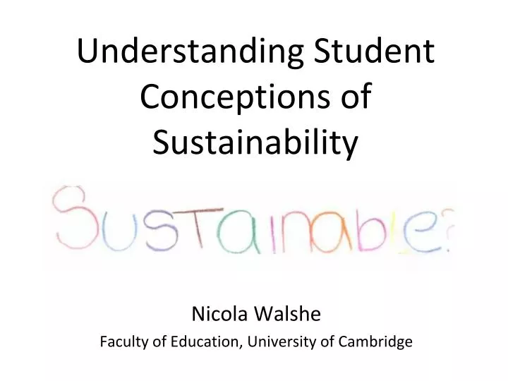 understanding student conceptions of sustainability