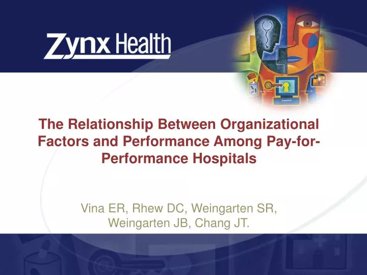 the relationship between organizational factors and performance among pay for performance hospitals