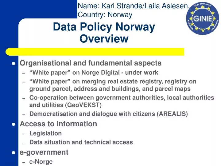 data policy norway overview