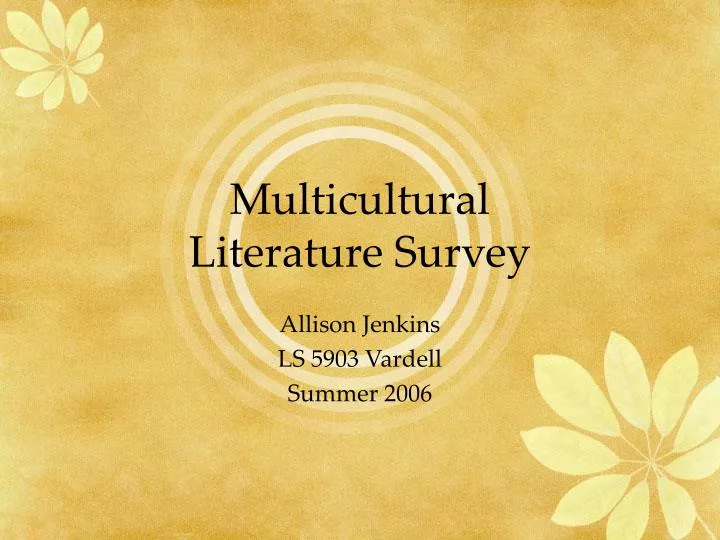 multicultural literature survey