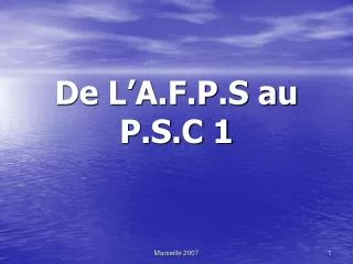de l a f p s au p s c 1
