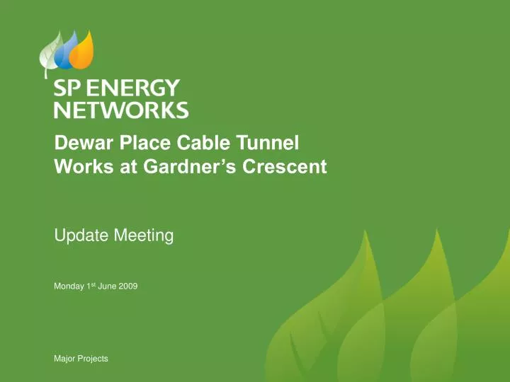 dewar place cable tunnel works at gardner s crescent