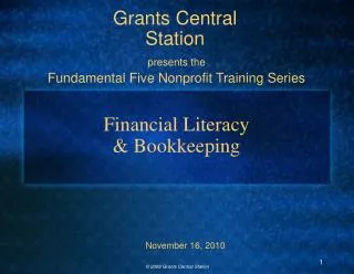 Financial Literacy &amp; Bookkeeping