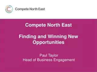 Compete North East Finding and Winning New Opportunities