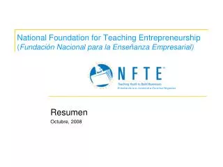 National Foundation for Teaching Entrepreneurship ( Fundación Nacional para la Enseñanza Empresarial)