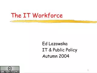 The IT Workforce