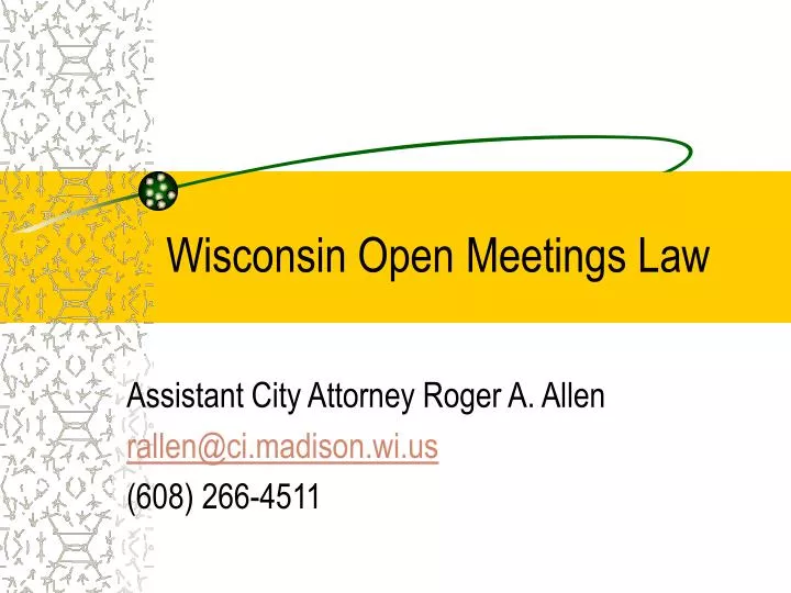 wisconsin open meetings law