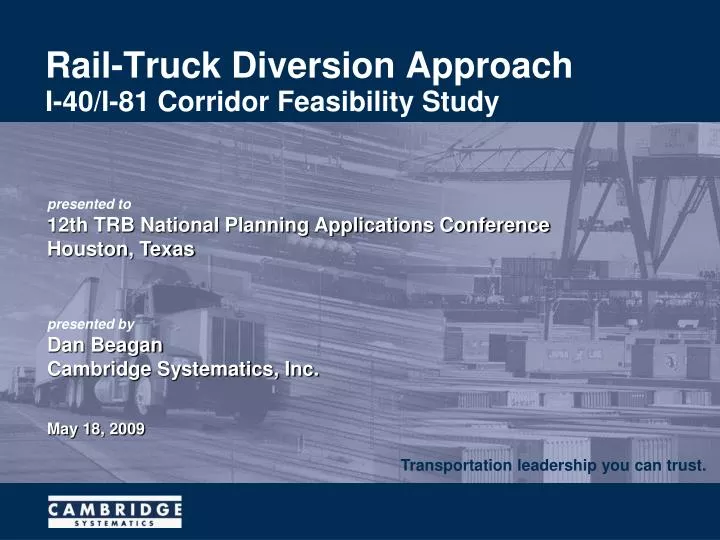 rail truck diversion approach