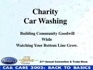 Charity Car Washing