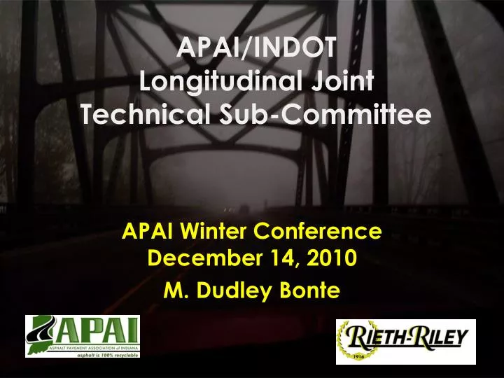 apai indot longitudinal joint technical sub committee