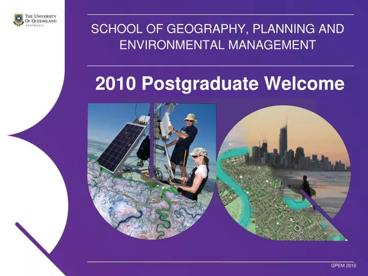 school of geography planning and environmental management