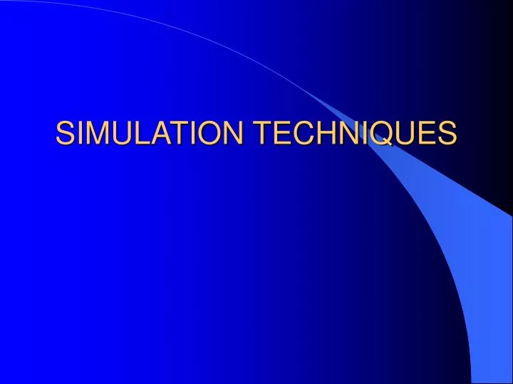 simulation techniques