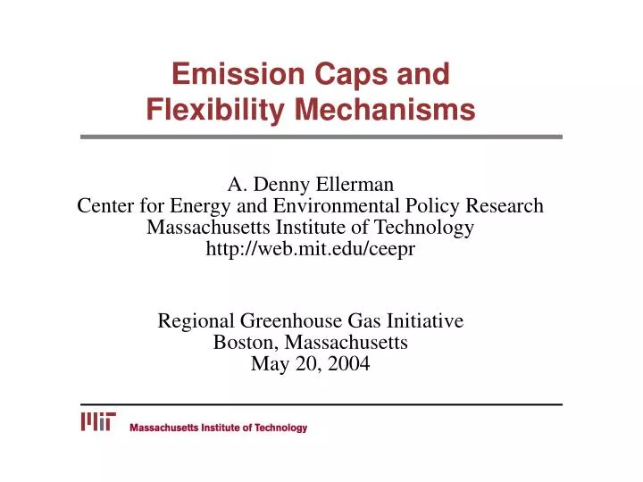 emission caps and flexibility mechanisms
