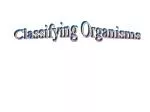 Classifying Organisms - slide 1