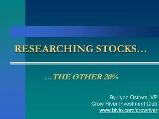 RESEARCHING STOCKS…
