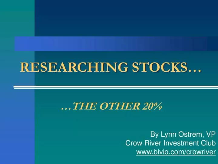 researching stocks